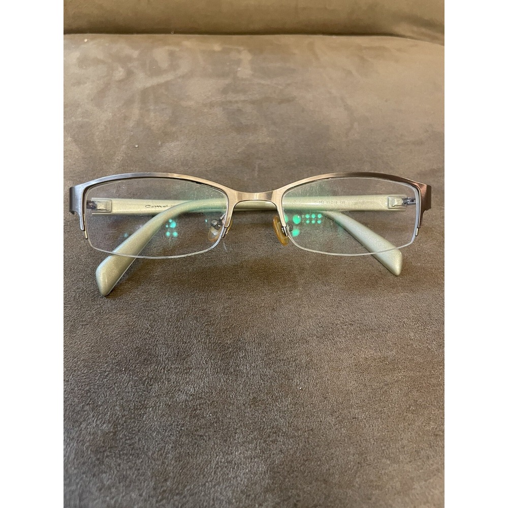 RARE COMO C-282 EYEGLASSES GOLD FRAMES 22KGP ITALY 53[]19 135 Half Rim Frames